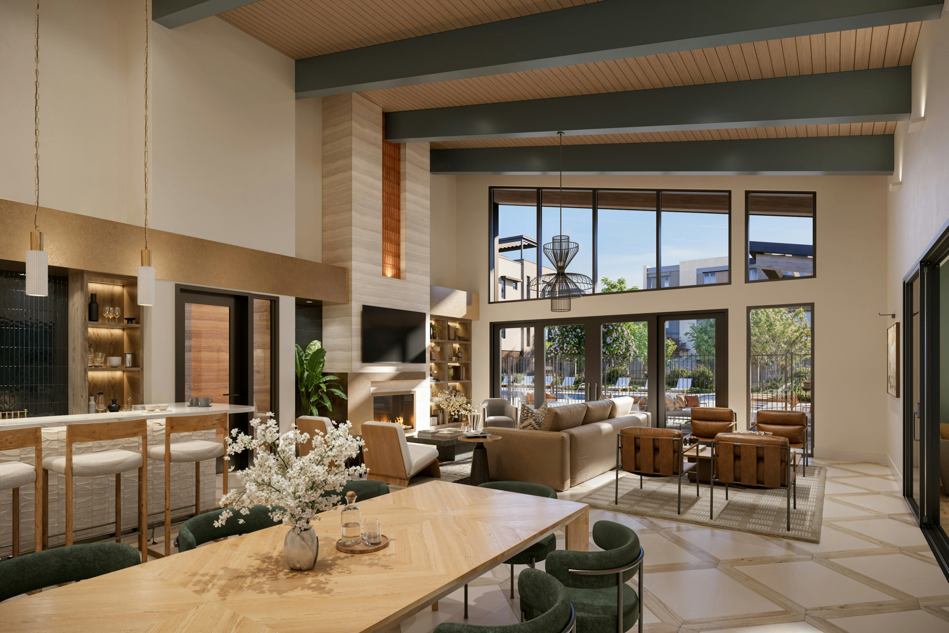 Belgravia club room rendering