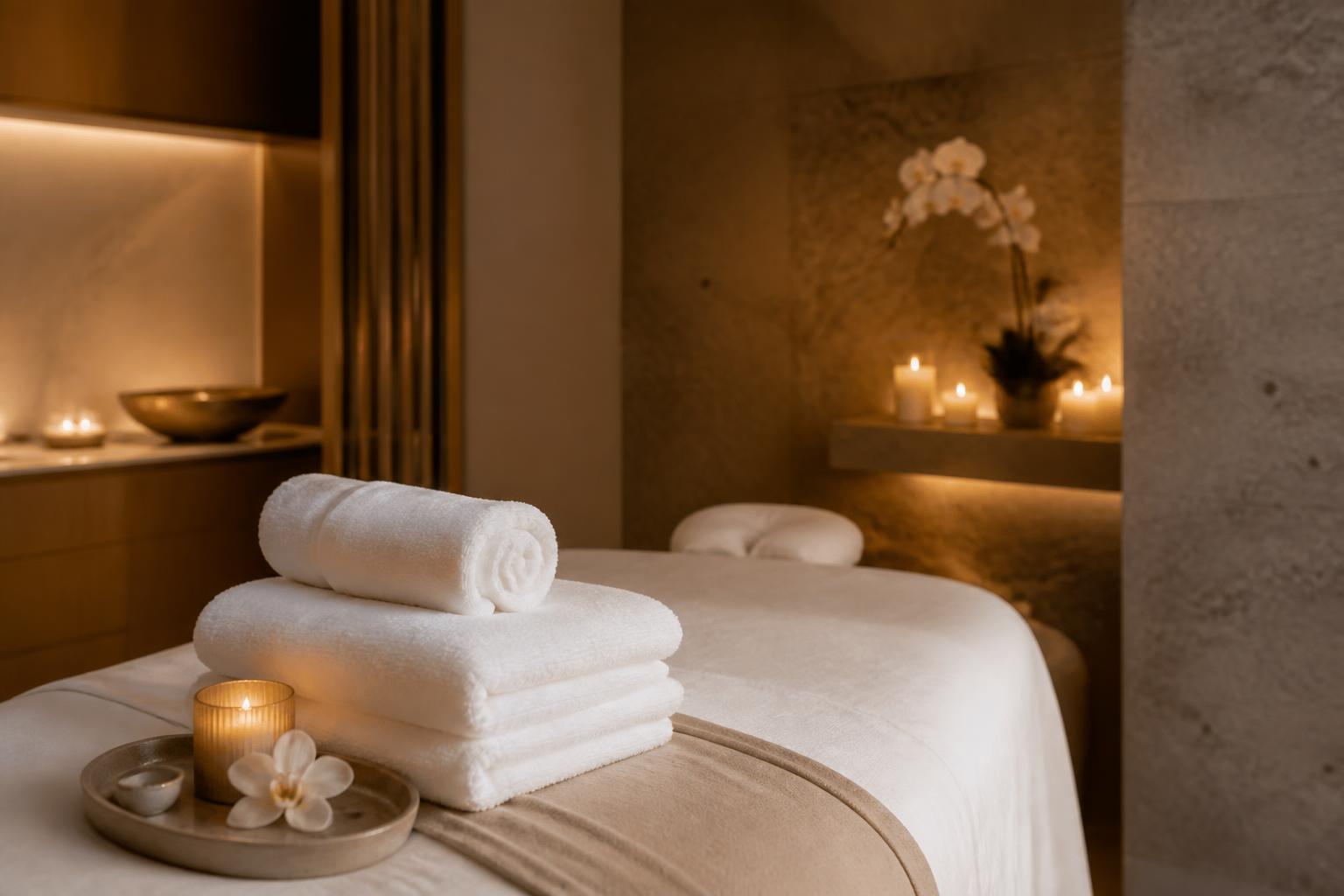 Luxury spa setting