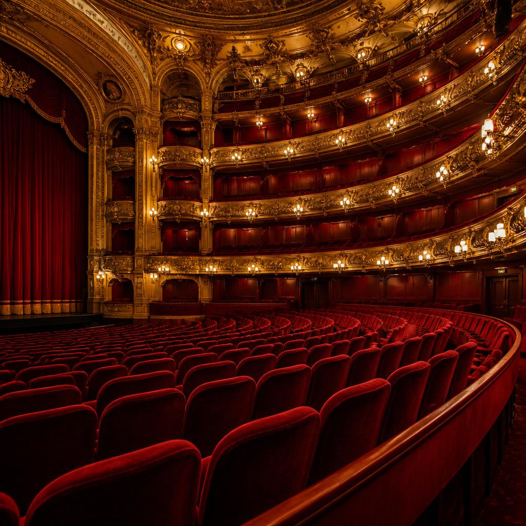 Premium tickets resting on red velvet theater seats